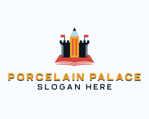 Pencil Castle Kindergarten logo design