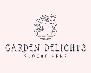 Floral Boot Gardener logo design