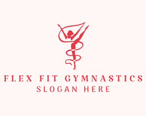 Lady Ribbon Gymnast  logo