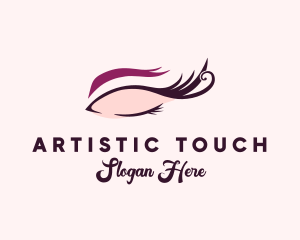 Aesthetic Woman Eyelash logo design