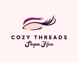 Aesthetic Woman Eyelash logo design