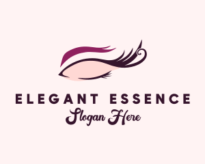 Aesthetic Woman Eyelash logo design