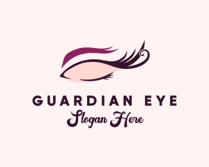 Aesthetic Woman Eyelash logo design