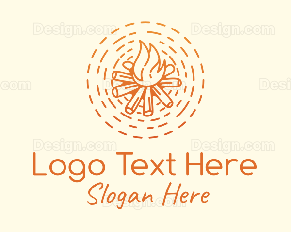 Gradient Orange Bonfire Logo