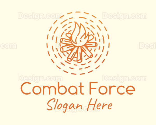Gradient Orange Bonfire Logo
