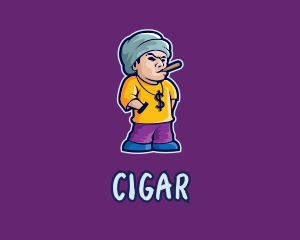 Cool Cigar Guy logo design