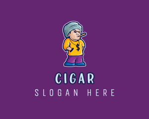 Cool Cigar Guy logo design