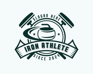 Athletic Curling Varsity logo design