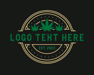 Marijuana Hemp Badge logo