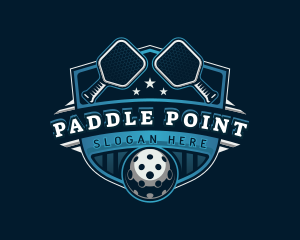 Pickleball Paddle Sports logo design