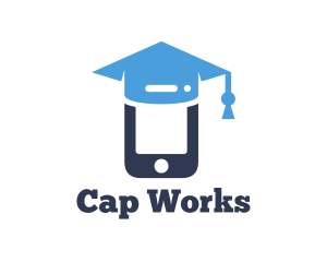 Mobile Graduation Cap logo design