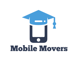 Mobile Graduation Cap logo design