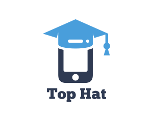 Mobile Graduation Cap logo design