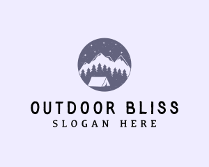 Rustic Mountain Camping logo design