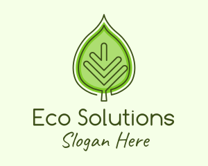 Green Ecology Leaf logo design