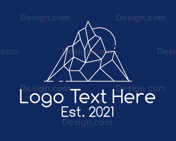 Geometric Mountain Outline Logo