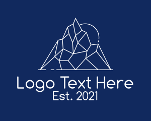 Outline - Geometric Mountain Outline logo design