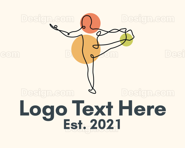 Yoga Stretch Minimalist Logo