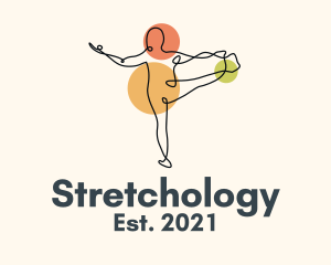 Yoga Stretch Minimalist logo