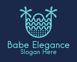 Blue Sunrise Beach   logo design