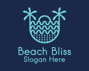 Blue Sunrise Beach   logo design