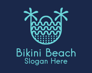 Blue Sunrise Beach   logo design