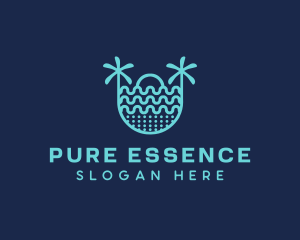 Blue Sunrise Beach   logo design