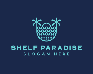 Blue Sunrise Beach   logo design