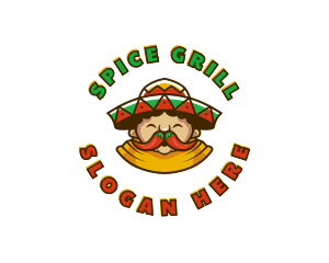 Chili Mexican Guy logo design