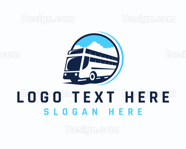 Bus Transportation Logistics Logo