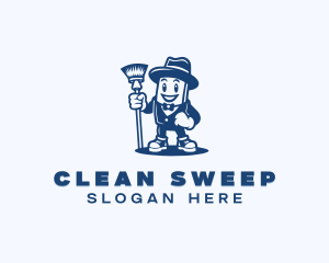 Janitorial Clean Housekeeping logo design