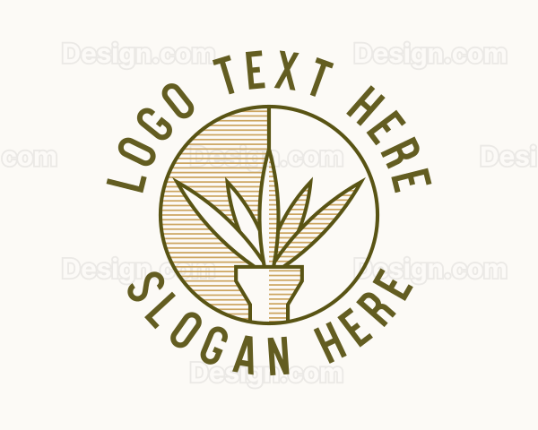 Rustic Plant Badge Logo