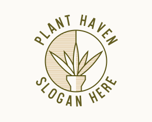 Rustic Plant Badge logo design