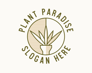 Rustic Plant Badge logo design