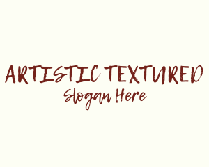 Red Paint Texture Wordmark logo design