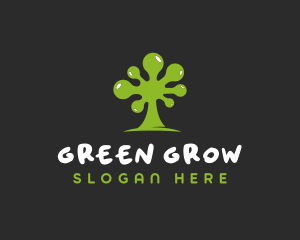 Green Slime Tree logo design