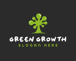 Green Slime Tree logo design