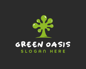 Green Slime Tree logo design