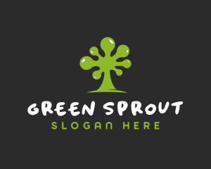 Green Slime Tree logo design