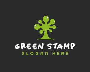 Green Slime Tree logo design