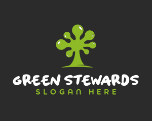 Green Slime Tree logo design