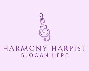 Guitar Clef Harmony logo design