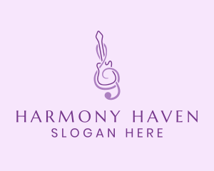 Guitar Clef Harmony logo design