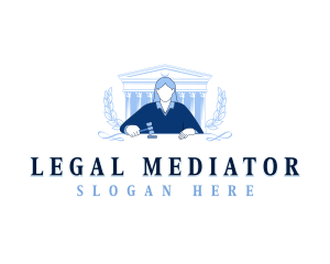 Female Legal Judge logo design