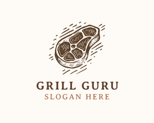 Meat Steak Grilling logo