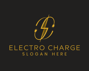 Lightning Bolt Plug logo design