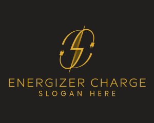 Lightning Bolt Plug logo design