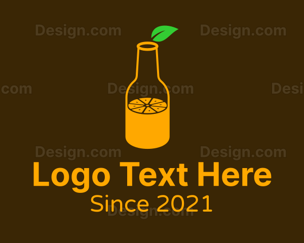 Orange Juice Bottle Logo