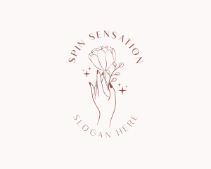 Botanical Flower Nail Salon Logo