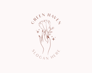 Botanical Flower Nail Salon logo design